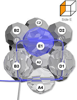 Illustration of beading stitch Side E